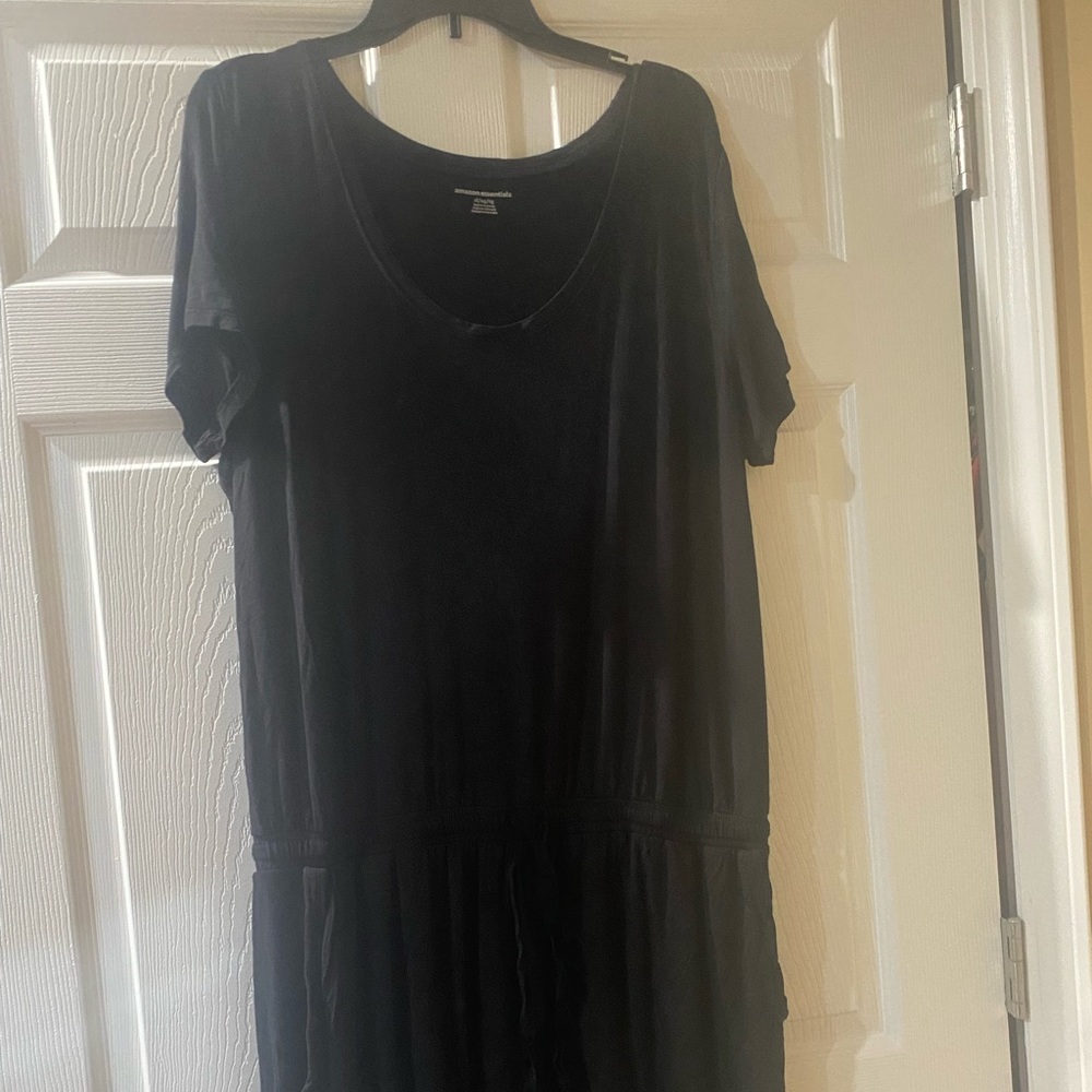 Black knit romper